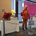 田部井さんがエベレストで使用した登山用具も展示